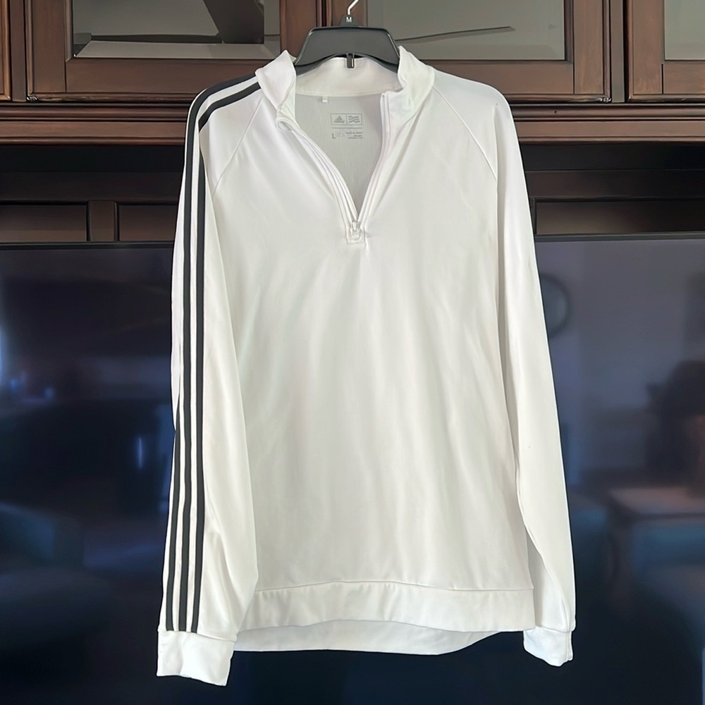 Adidas Long Sleeve Zip Front Golf Jersey. Size L - Picture 1 of 8